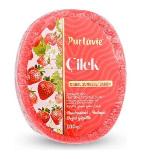 Purlavie Süngerli çilek Sabun 100 Gr