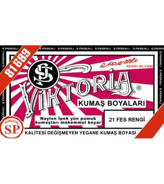 21 Kumaş Boyasi Viktoria Fes Rengi