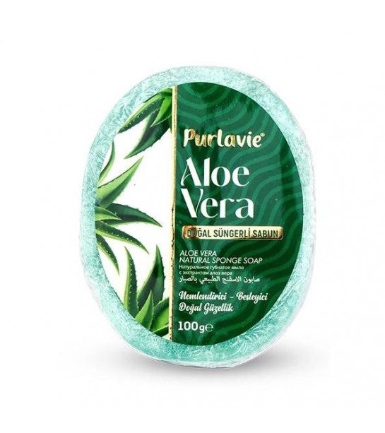 Purlavie Süngerli Aloe Vera Sabun 100 Gr